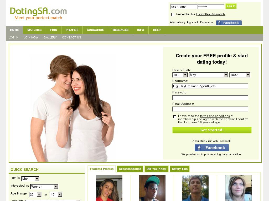 datingsa.com snapshot