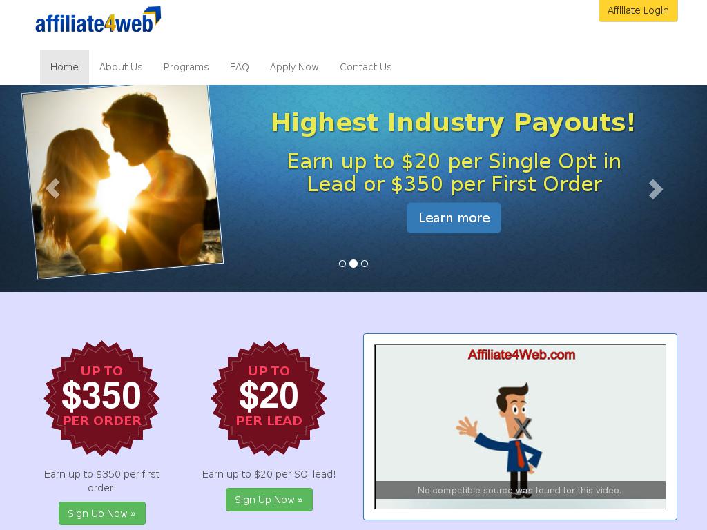 affiliate4web.com snapshot