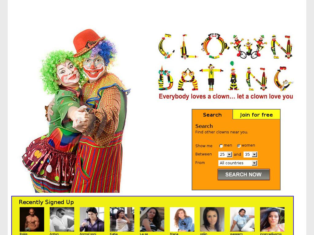 clowndating.com snapshot