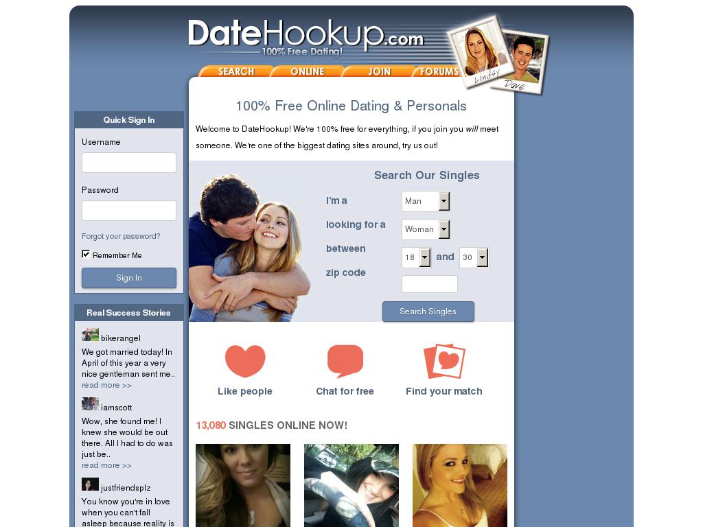 datehookup.com snapshot