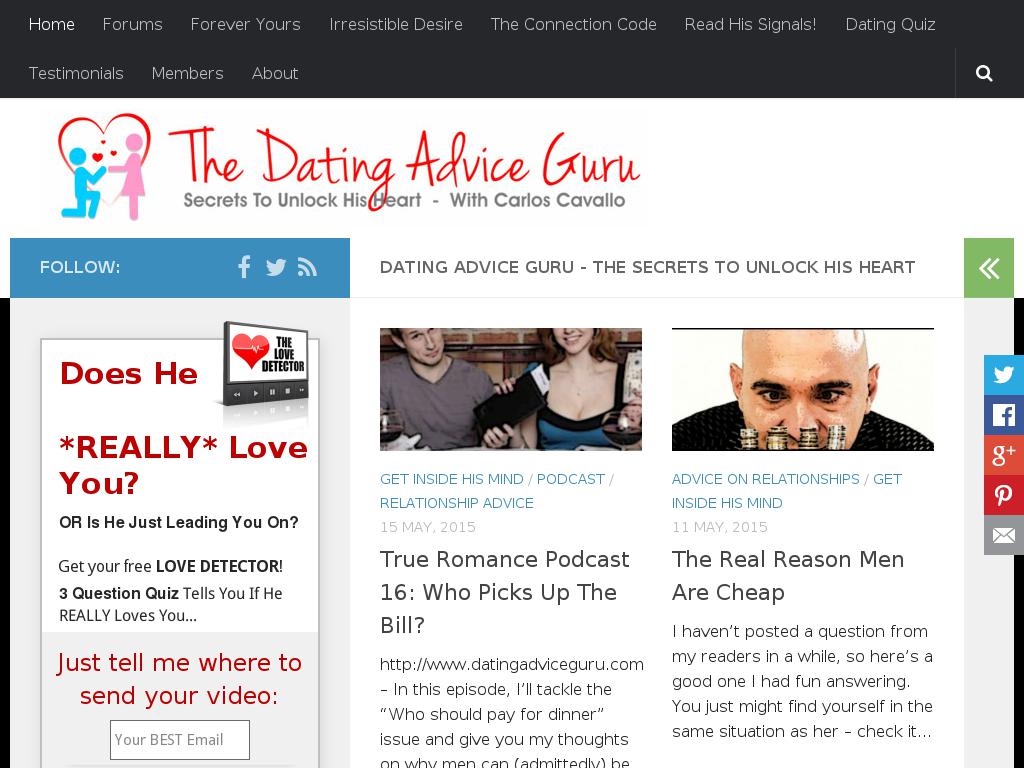 datingadviceguru.com snapshot