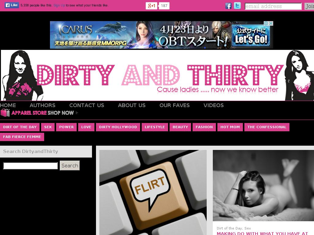 dirtyandthirty.com snapshot