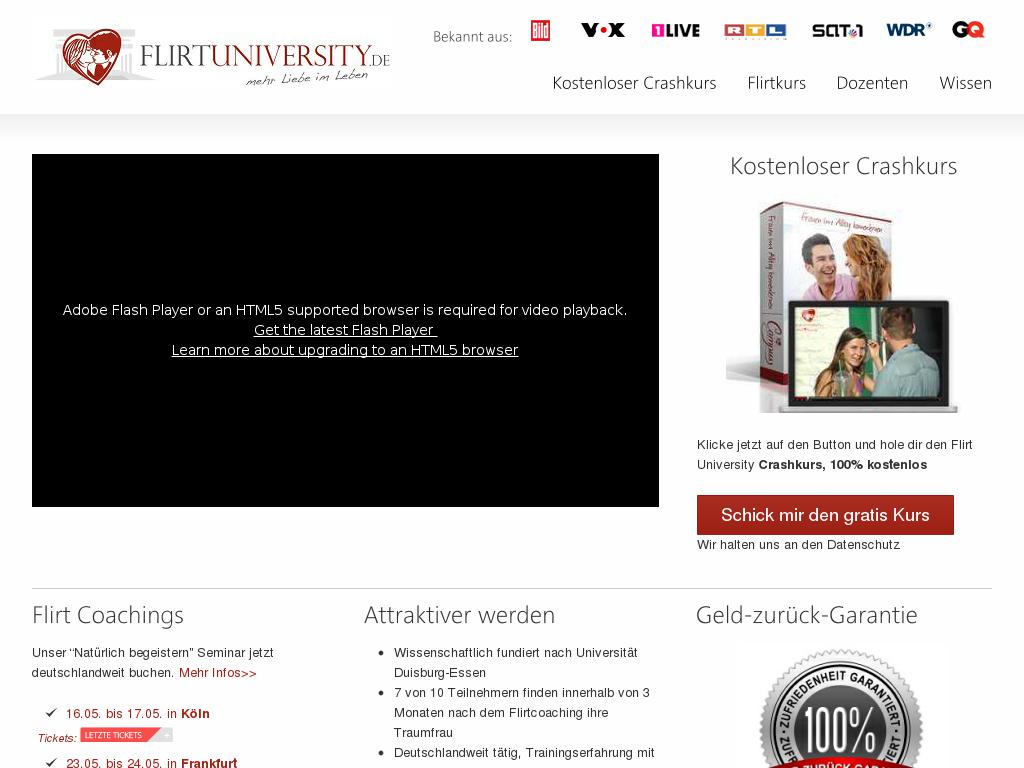 flirtuniversity.de snapshot