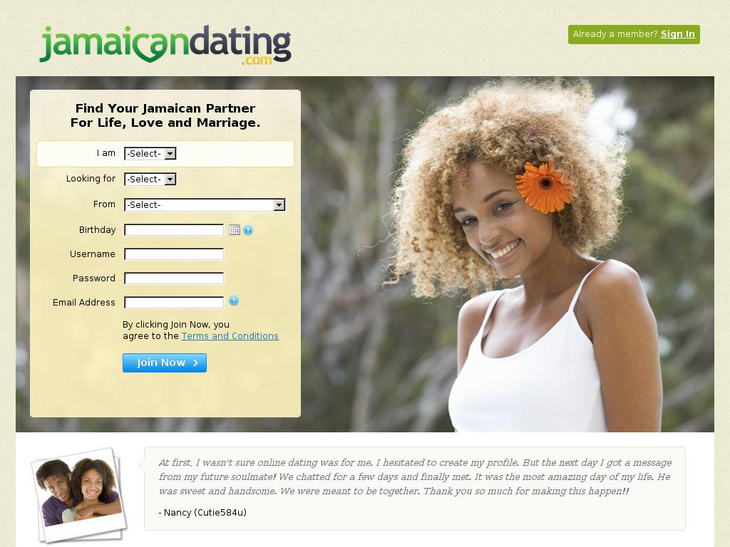 jamaicandating.com snapshot