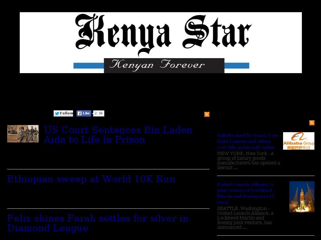 kenyastar.com snapshot