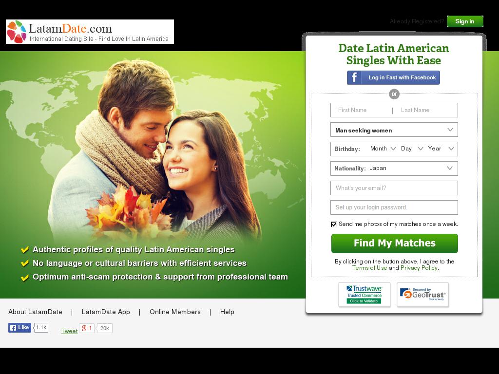 latamdate.com snapshot
