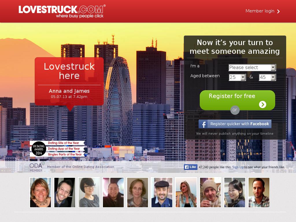 lovestruck.com snapshot