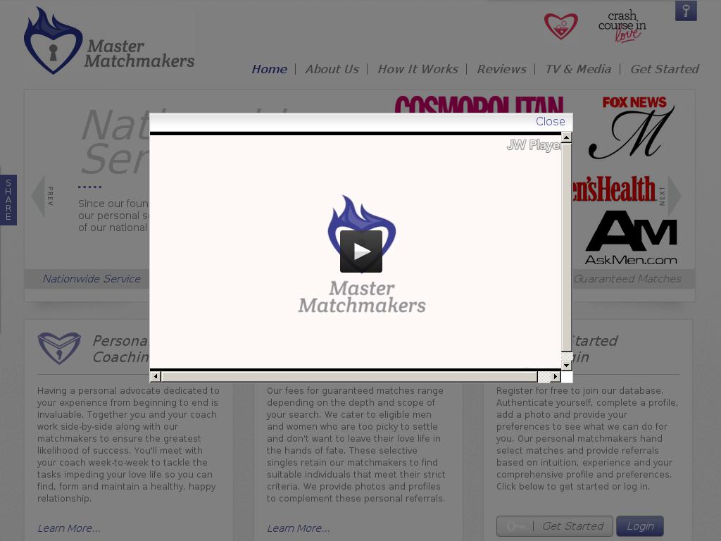 mastermatchmakers.com snapshot