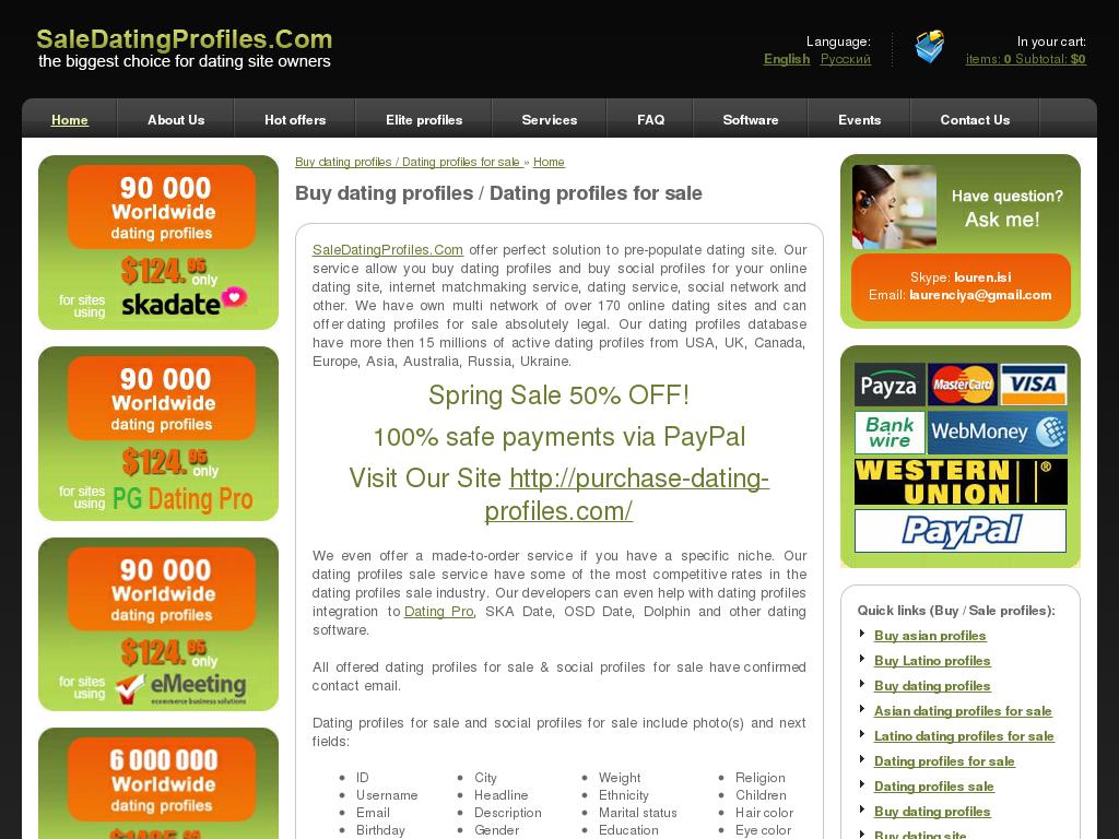 saledatingprofiles.com snapshot
