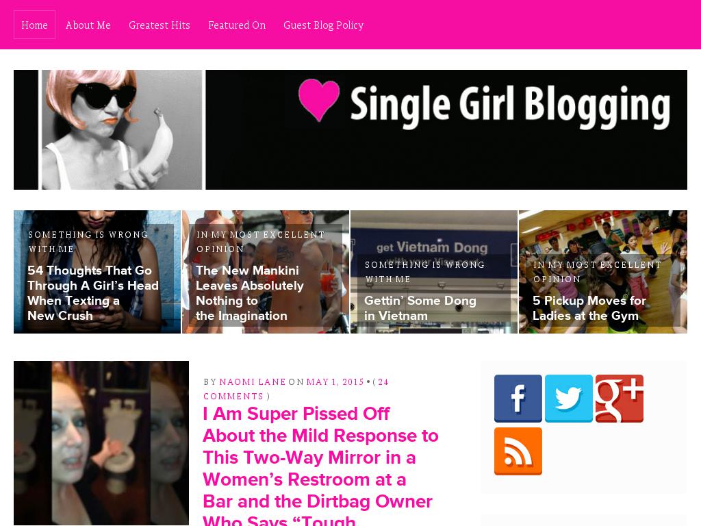 singlegirlblogging.com snapshot