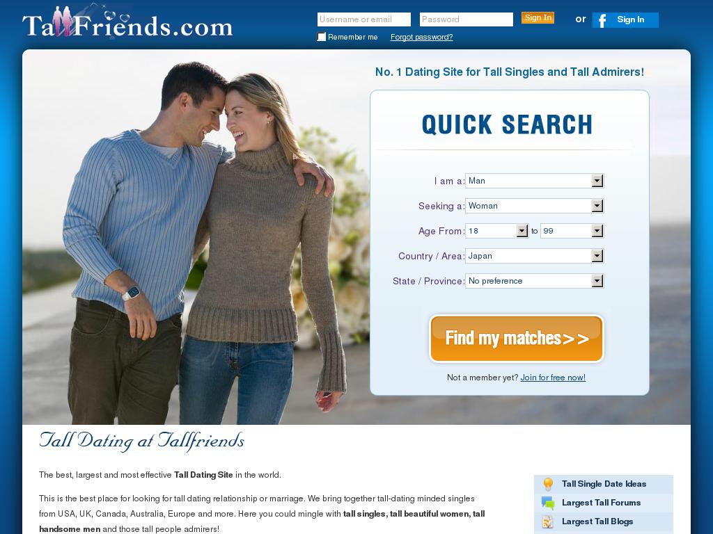 tallfriends.com snapshot