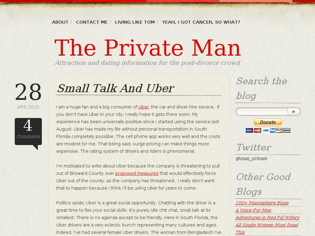 theprivateman.wordpress.com snapshot